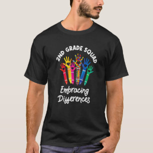 2nd Grade Squad Embracing Differences Autism Sped T-Shirt