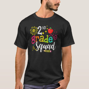 2nd Grade Squad First Day Teacher Kids Team Back T T-Shirt