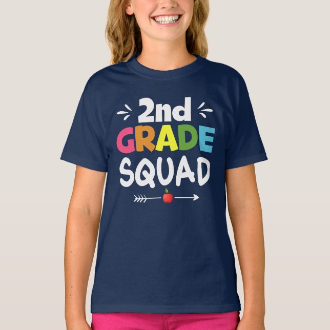 2nd Grade Squad Girl  T-Shirt (Front)