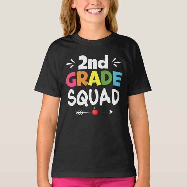 2nd Grade Squad Girl  T-Shirt (Front)