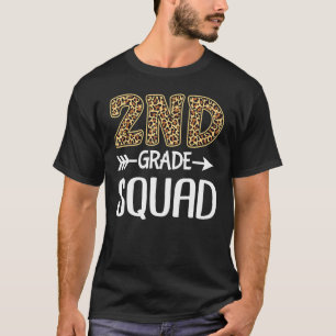 2nd Grade Squad Leopard Second Grade Teacher Stude T-Shirt