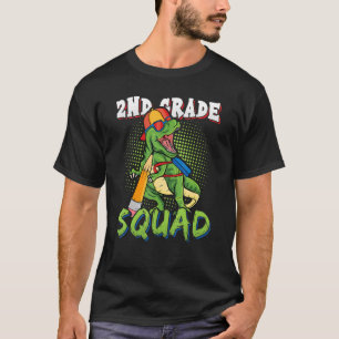 2nd Grade Squad Rex Dinosaur Back to School Backpa T-Shirt
