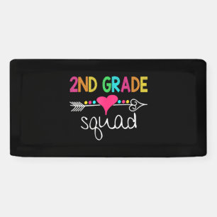 2nd Grade Squad Second Teacher Student Team Back Banner