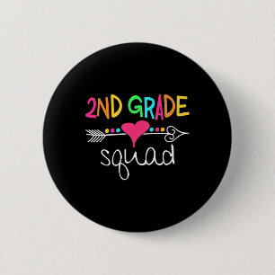 2nd Grade Squad Second Teacher Student Team Back T 6 Cm Round Badge