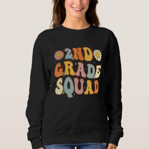 2nd Grade Squad Second Teacher Student Team Back T Sweatshirt