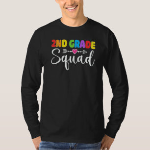 2nd Grade Squad Second Teacher Student Team Back T T-Shirt