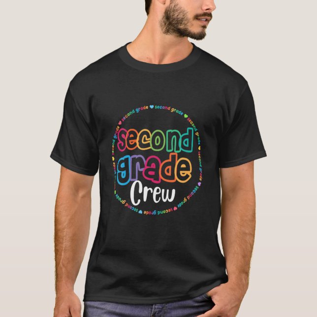2Nd Grade Squad Second Teacher Student Team Back T T-Shirt (Front)
