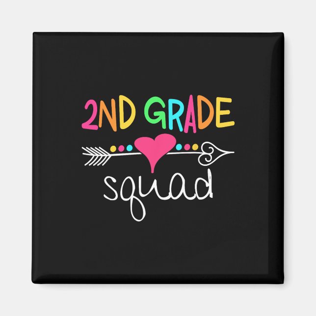 2nd Grade Squad Second Teacher Student Team Ck To  Magnet (Front)
