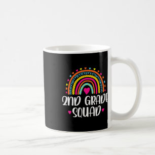 2nd Grade Squad Teacher Fun Rainbow Lover Back To Coffee Mug
