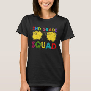 2nd Grade Squad Teacher Student Second Grade Back  T-Shirt