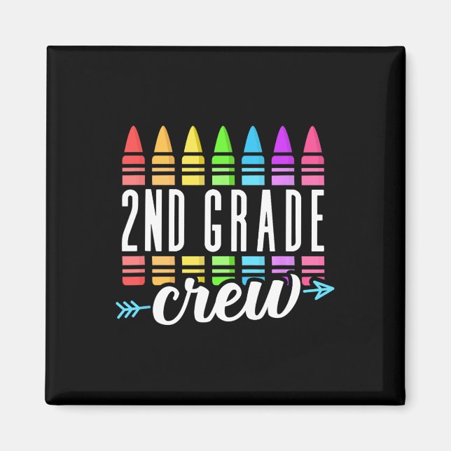2nd Grade Squad Teacher Team Second Grade Rocks Ki Magnet (Front)