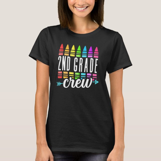 2nd Grade Squad  Teacher Team Second Grade Rocks T-Shirt (Front)