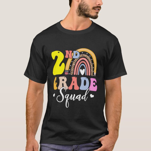 2Nd Grade Squad Teachers Kids Second Grade Back To T-Shirt (Front)