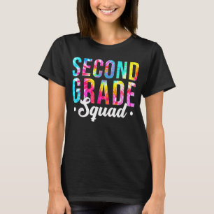 2nd Grade Squad Tie Dye Back to School Teacher Stu T-Shirt