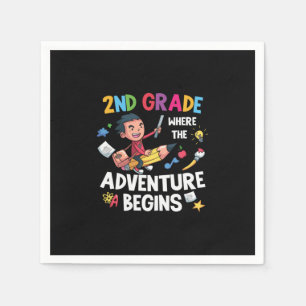 2nd Grade Teacher 2nd Grade Adventure Begins Napkin