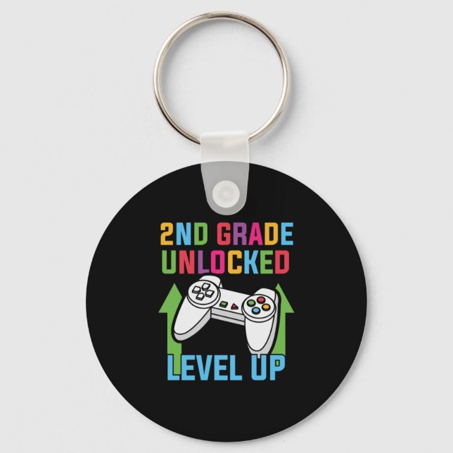 2nd Grade Teacher 2nd Grade Level Up Key Ring (Front)