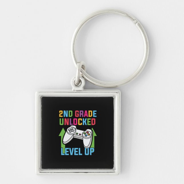 2nd Grade Teacher 2nd Grade Level Up Key Ring (Front)