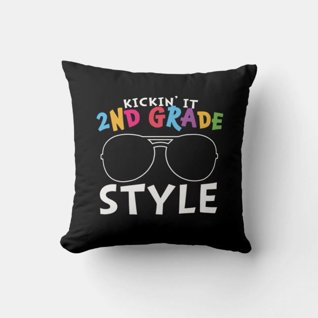 2nd Grade Teacher 2nd Grade Style Cushion (Front)