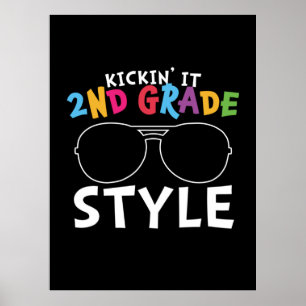 2nd Grade Teacher 2nd Grade Style Poster