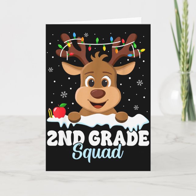 2nd Grade Teacher Christmas Second Grade Squad Rei Card (Front)