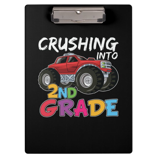 2nd Grade Teacher Crushing Into 2nd Grade Clipboard (Front)