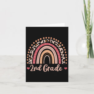 2nd Grade Teacher Fun Rainbow Lover Back To School Card