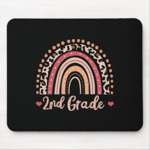 2nd Grade Teacher Fun Rainbow Lover Back To School Mouse Pad