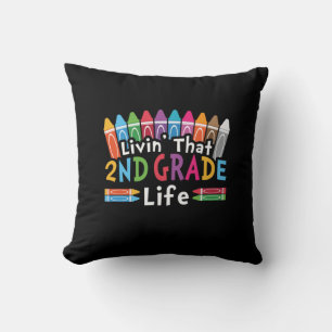 2nd Grade Teacher Living That 2nd Grade Life Cushion