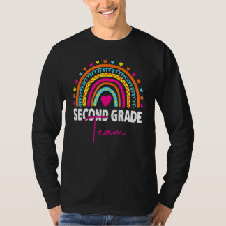 2nd Grade Teacher Rainbow Back To School Hello Sec T-Shirt