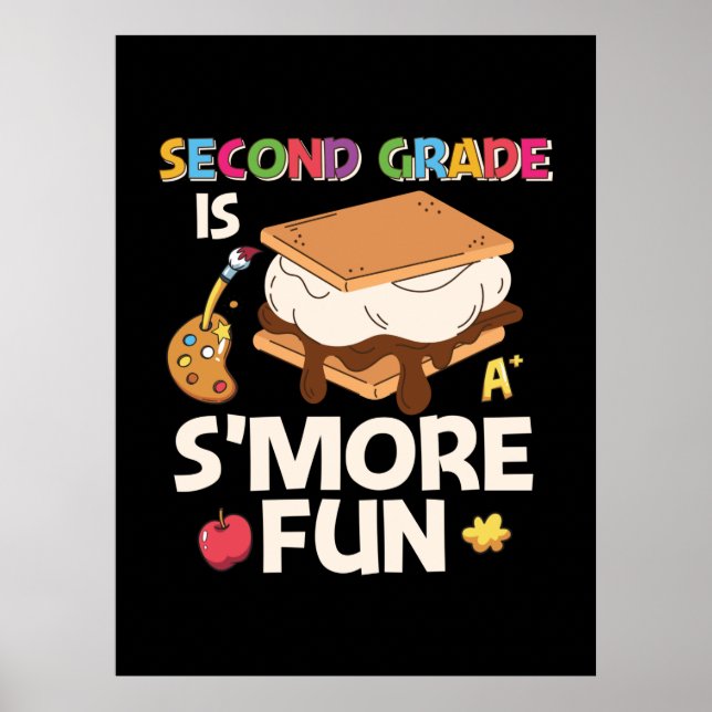 2nd Grade Teacher Second Grade Is More Fun Poster (Front)