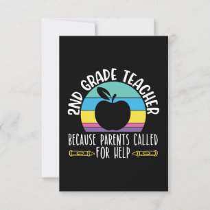 2nd Grade Teacher Shirts I Love My Second Graders Thank You Card