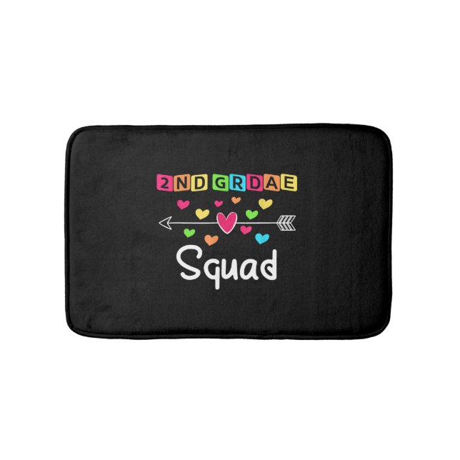 2nd grade Teacher Shirts School Team Second Grade Bath Mat (Front)