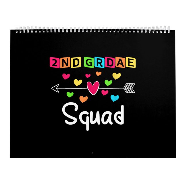 2nd grade Teacher Shirts School Team Second Grade Calendar (Cover)