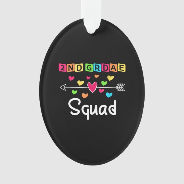 2nd grade Teacher Shirts School Team Second Grade Ornament (Front)