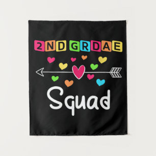2nd grade Teacher Shirts School Team Second Grade Tapestry