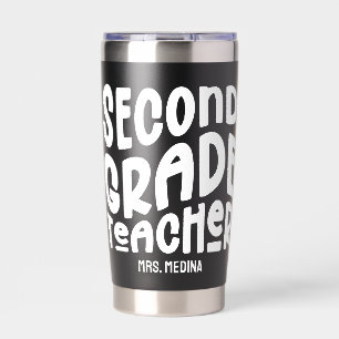 2nd Grade Teacher Simple Typography Insulated Tumbler