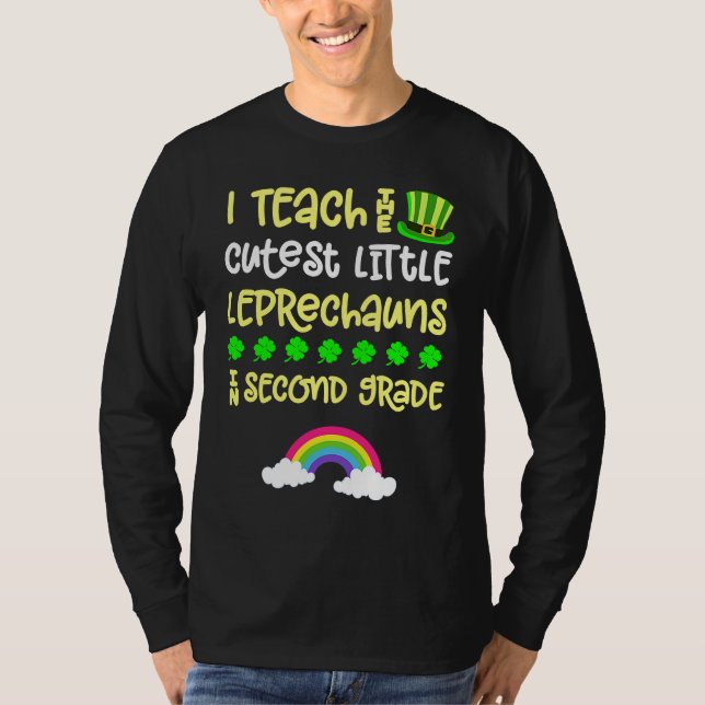 2nd Grade Teacher St Patrick Day Second Rainbow Le T-Shirt (Front)