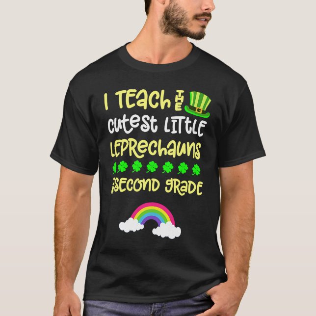 2nd Grade Teacher St Patrick Day Second Rainbow Le T-Shirt (Front)