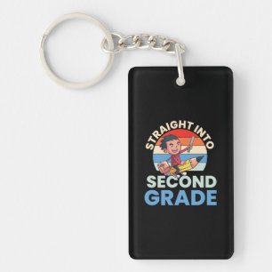 2nd Grade Teacher Straight Into Second Grade Key Ring