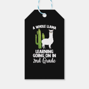 2nd Grade Teacher Student Kids Back To School Llam Gift Tags