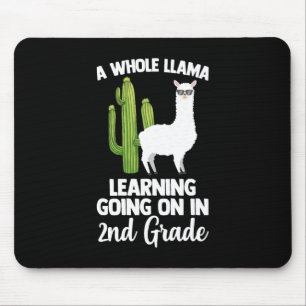 2nd Grade Teacher Student Kids Back To School Llam Mouse Pad