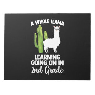 2nd Grade Teacher Student Kids Back To School Llam Notepad