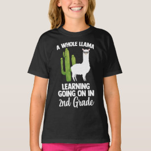2nd Grade Teacher Student Kids Back To School Llam T-Shirt