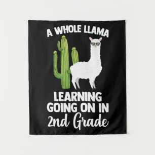 2nd Grade Teacher Student Kids Back To School Llam Tapestry