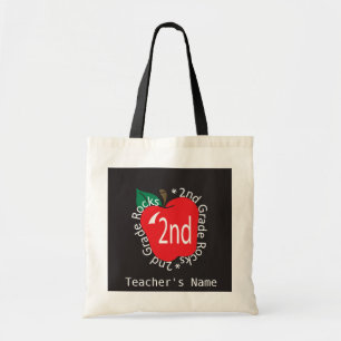 2nd Grade Teachers Rock DIY Name Tote Bag
