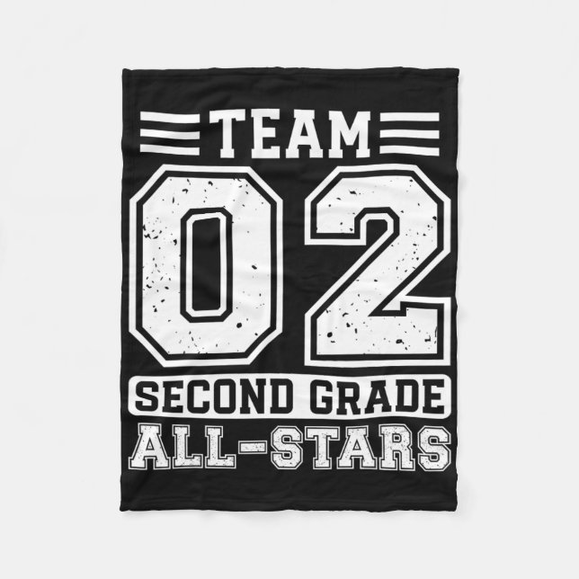 2nd Grade Team Second Grade Back To School  Fleece Blanket (Front)