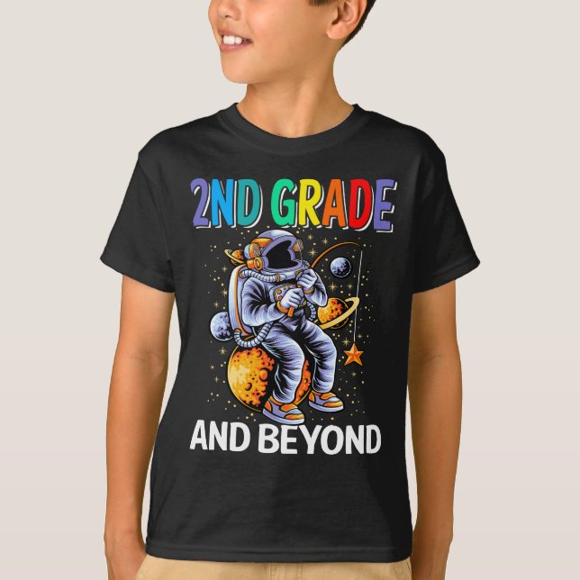 2nd Grade Tee Back to School Spaceman Space Lovers (Front)
