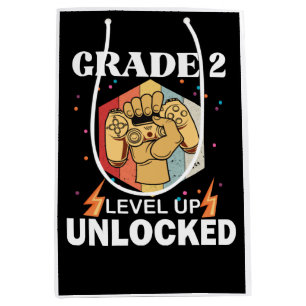 2nd Grade Unlocked Level Up Back To School First Medium Gift Bag