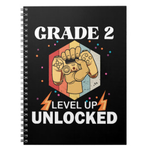 2nd Grade Unlocked Level Up Back To School First Notebook