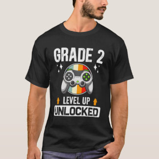 2Nd Grade Unlocked Level Up Back To School Second  T-Shirt
